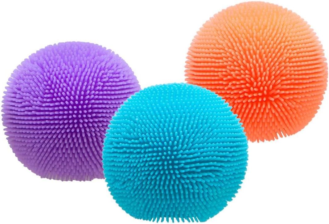 Schylling Teenie NeeDoh Fuzz Ball - Mini Sensory Toy with a Velvet Texture and Soft Cloud Squish - Color May Vary; Three Fuzz Balls Per Pack - Image 5