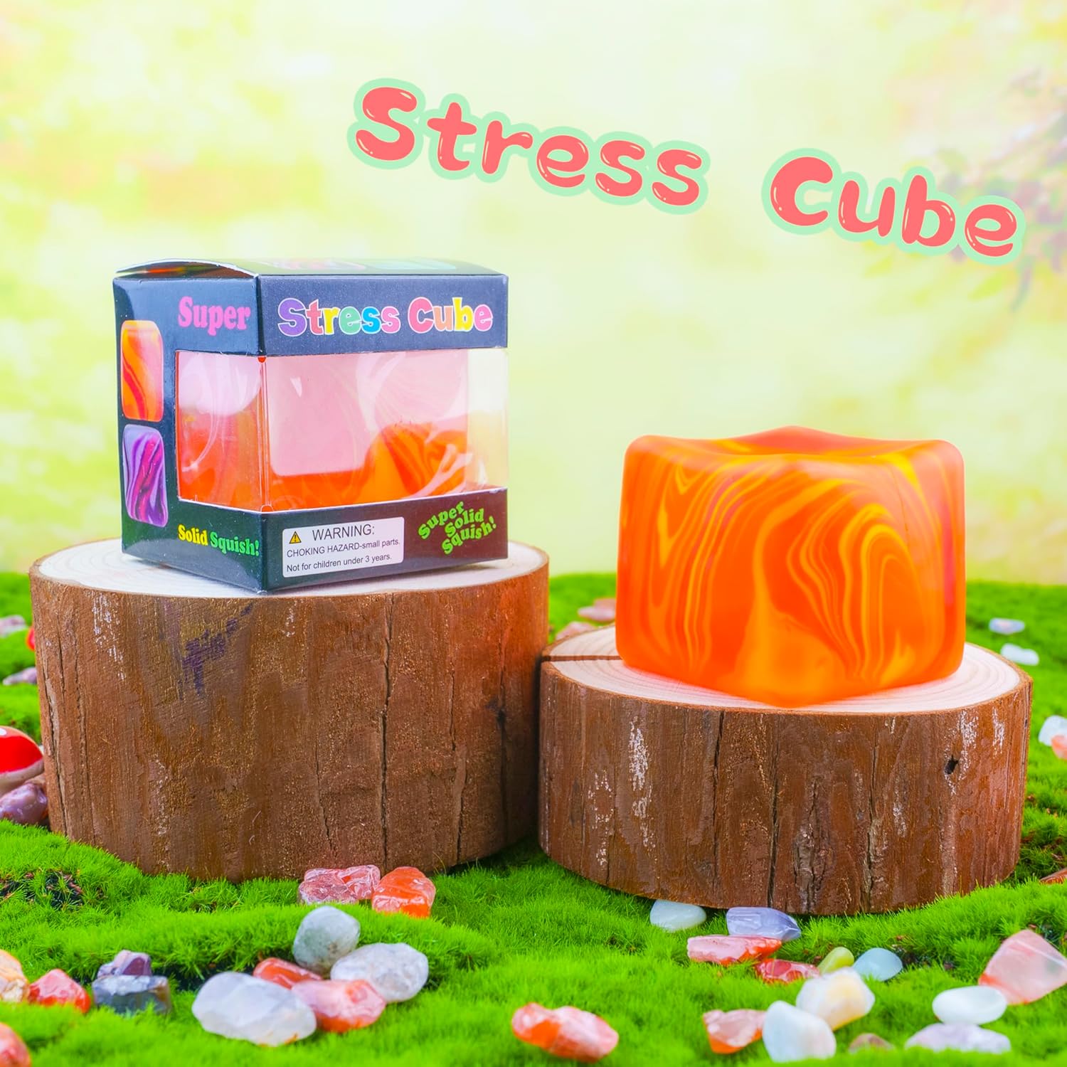 eeDoh Nice Cube C Solid Squish C Yellow & Orange - Image 4