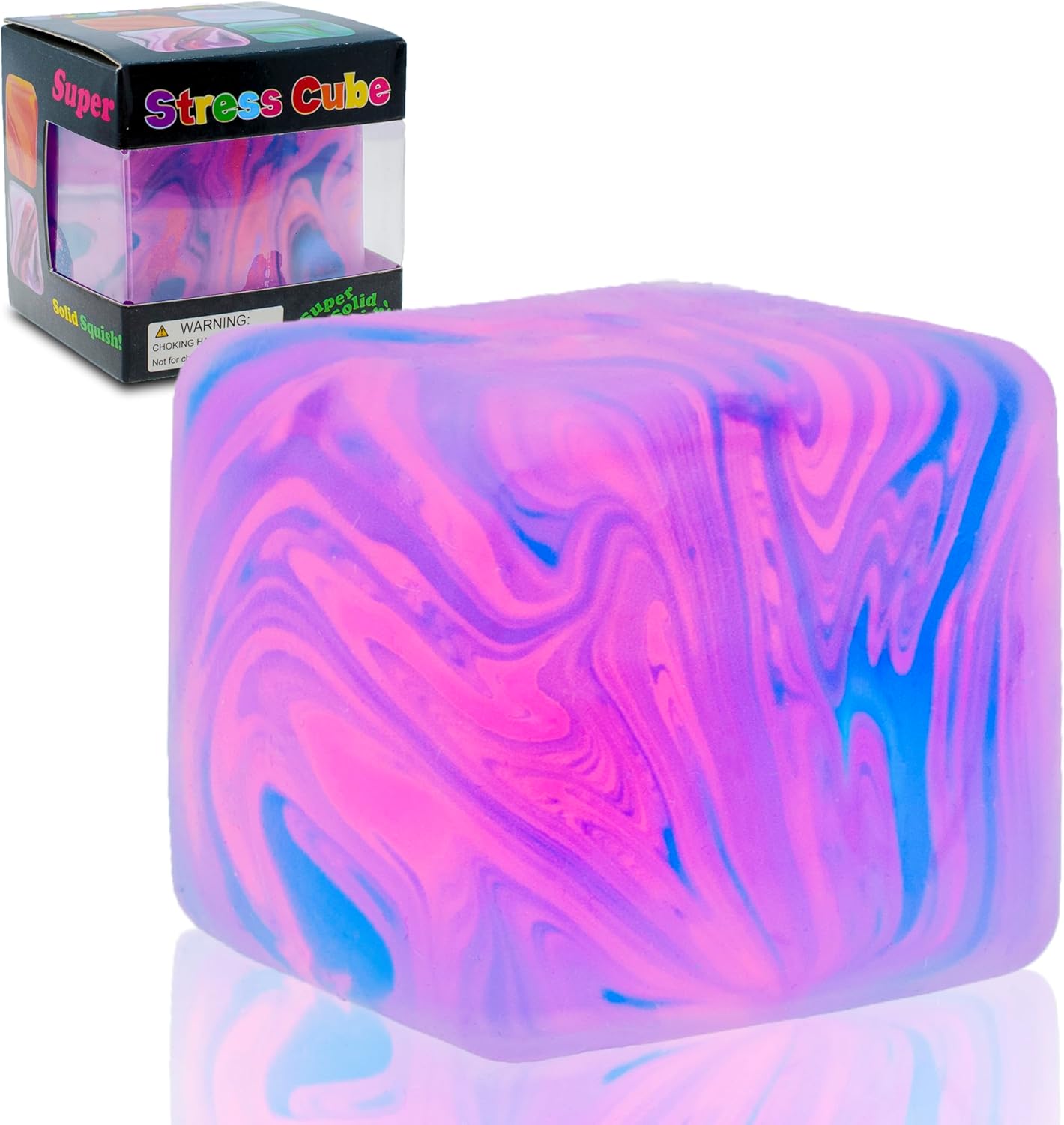 NeeDoh Nice Cube C Solid Squish C Pink & Blue - Image 3