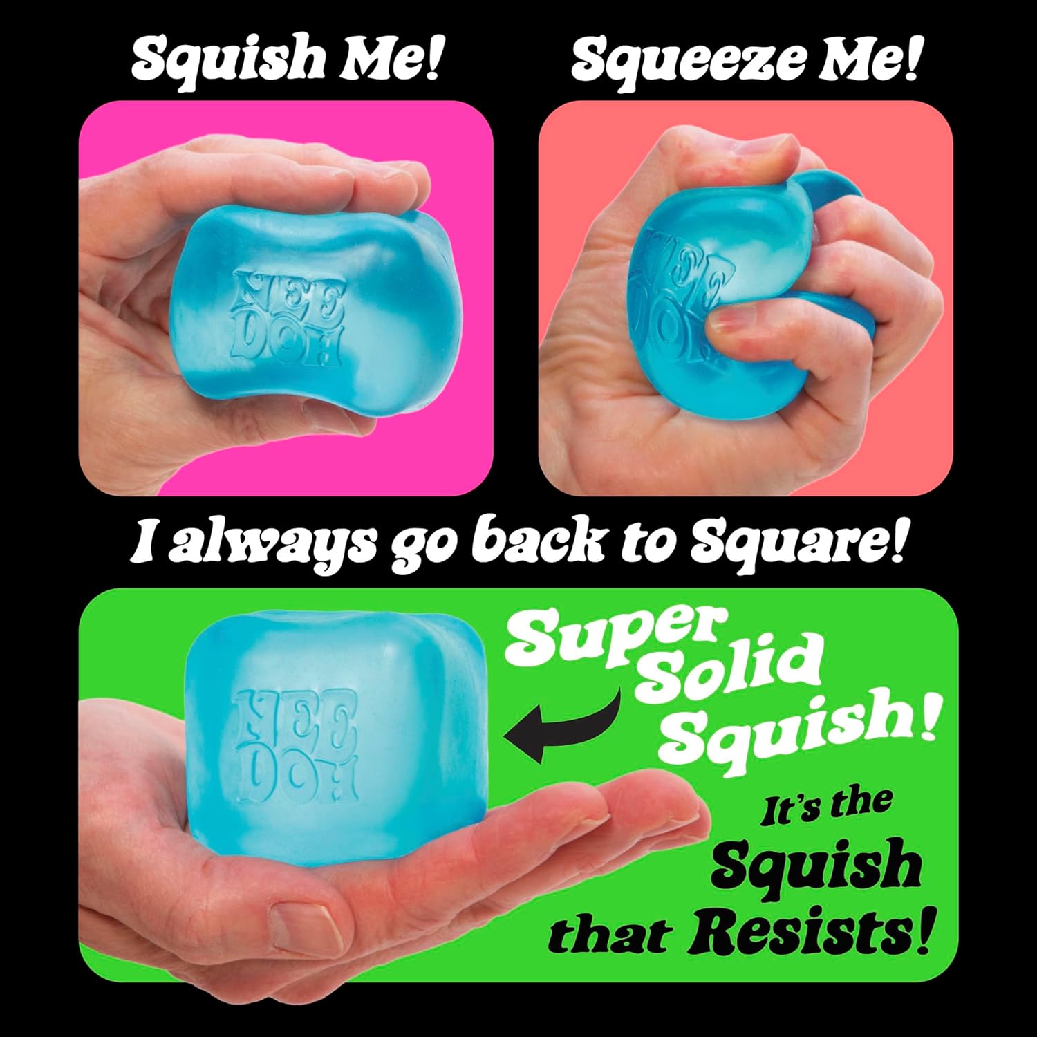 Schylling NeeDoh Nice Cube - Sensory Squeeze Toy with Super Solid Squish - 2.25 Cube - Color May Vary (Pack of 1) - Image 9