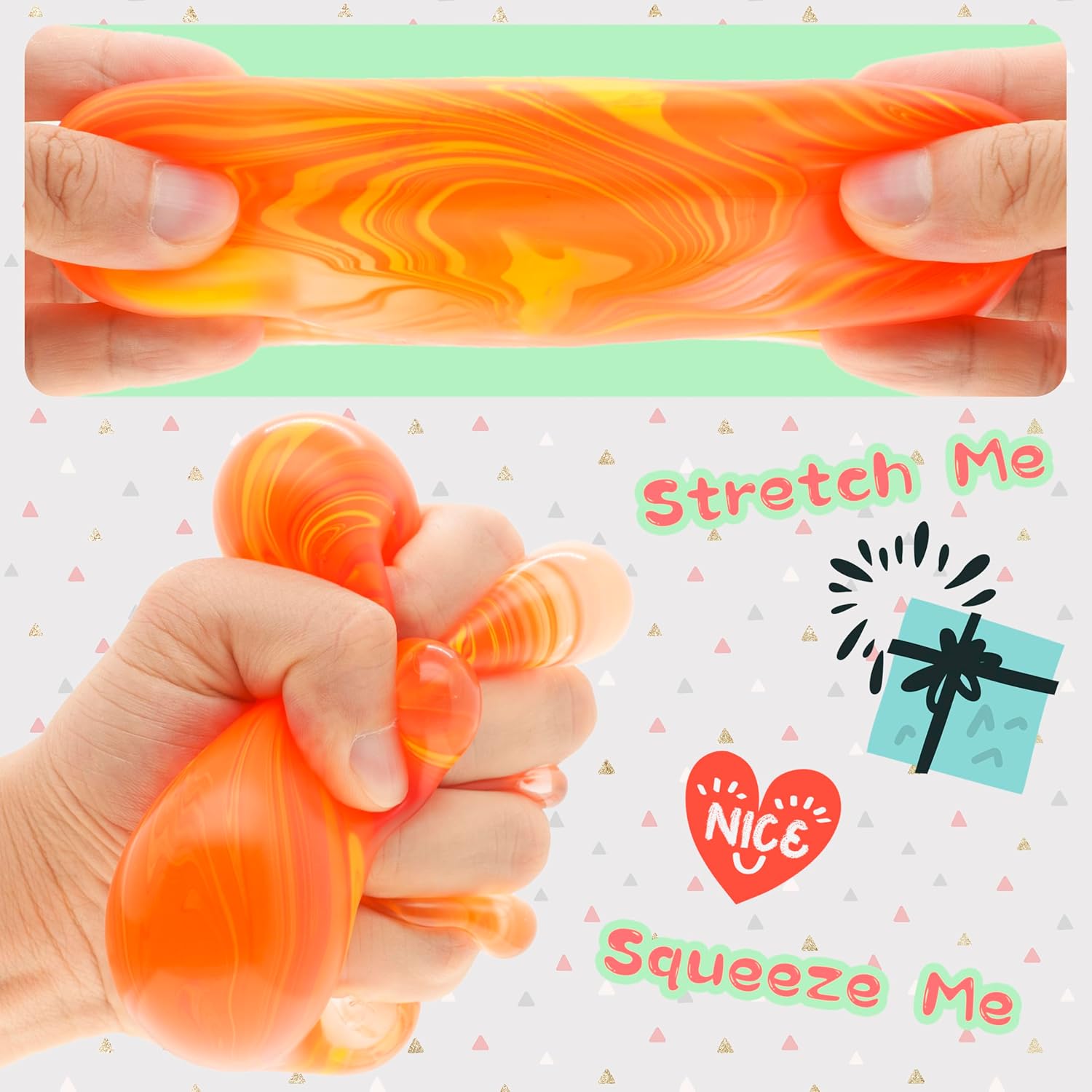 eeDoh Nice Cube C Solid Squish C Yellow & Orange - Image 6